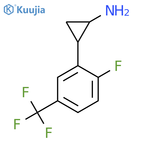 2-2-fluoro-5-(trifluoromethyl)phenylcyclopropan-1-amine structure