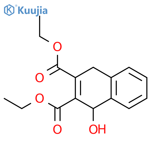 2,3-Naphthalenedicarboxylic acid, 1,4-dihydro-1-hydroxy-, diethyl ester structure