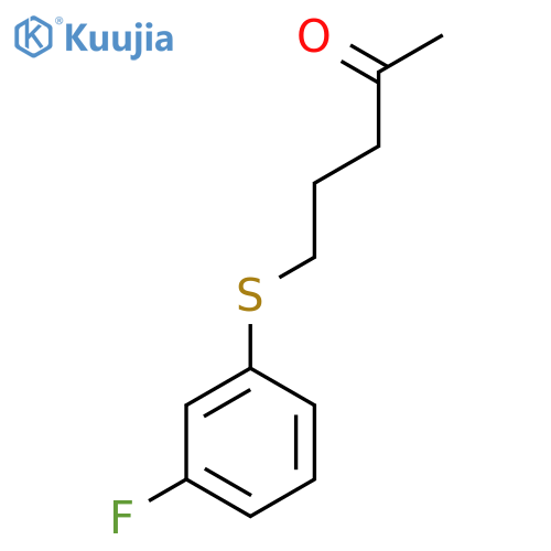 5-(3-Fluorophenyl)sulfanylpentan-2-one structure