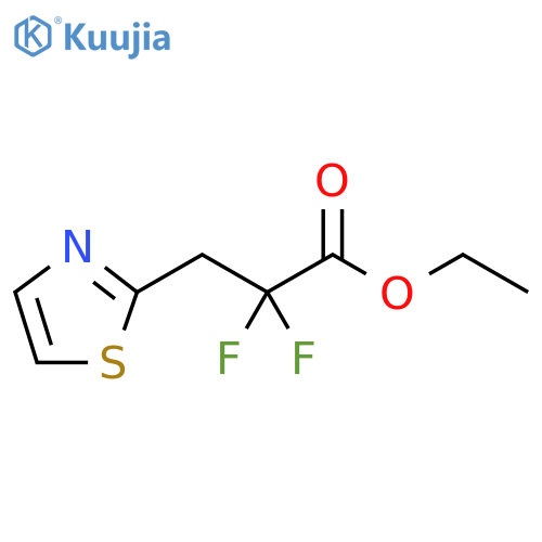 2-Thiazolepropanoic acid, α,α-difluoro-, ethyl ester structure