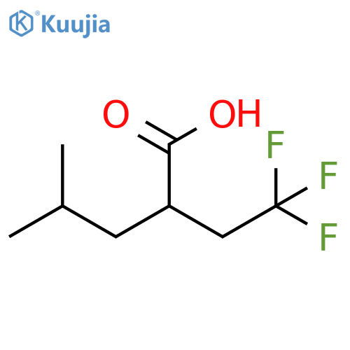4-methyl-2-(2,2,2-trifluoroethyl)pentanoic acid structure