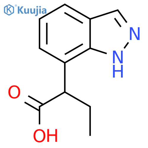2-(1H-indazol-7-yl)butanoic acid structure