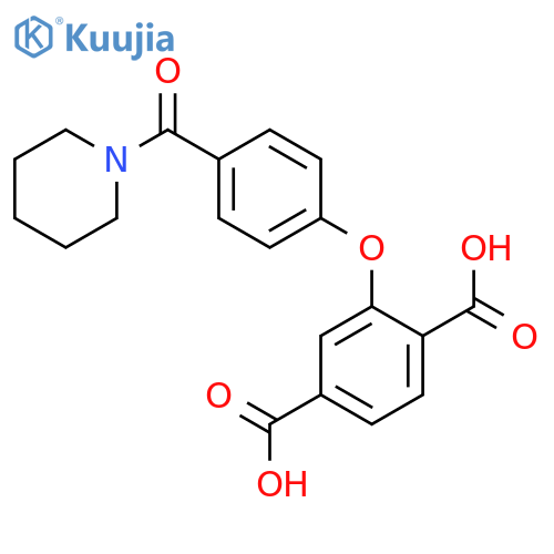 1,4-Benzenedicarboxylic acid, 2-[4-(1-piperidinylcarbonyl)phenoxy]- structure