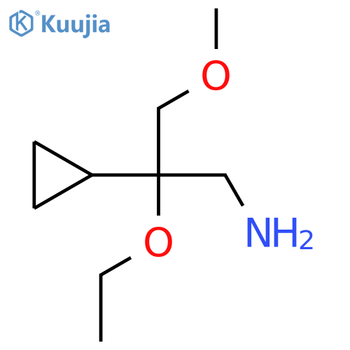 2-cyclopropyl-2-ethoxy-3-methoxypropan-1-amine structure