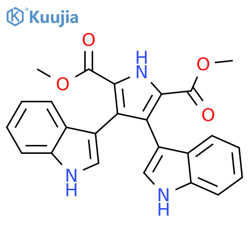1H-Pyrrole-2,5-dicarboxylic acid, 3,4-di-1H-indol-3-yl-, dimethyl ester structure
