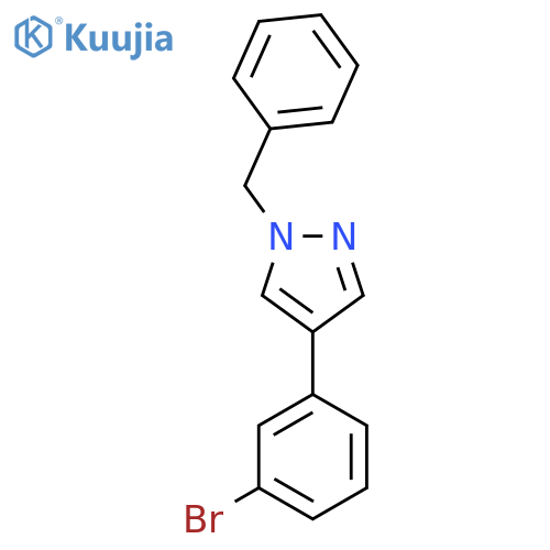 1-benzyl-4-(3-bromophenyl)-1H-pyrazole structure