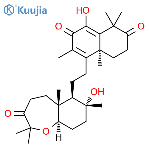 2,7(1H,3H)-Naphthalenedione, 5-[2-[(5aR,6R,7R,9aR)-decahydro-7-hydroxy-2,2,5a,7-tetramethyl-3-oxo-1-benzoxepin-6-yl]ethyl]-4,4a-dihydro-8-hydroxy-1,1,4a,6-tetramethyl-, (4aS)- structure
