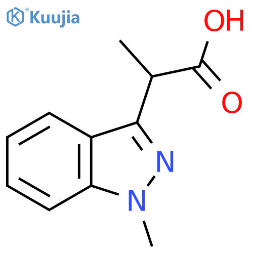 2-(1-methyl-1H-indazol-3-yl)propanoic acid structure