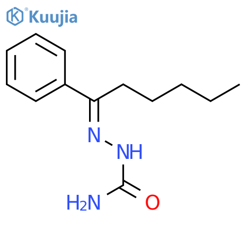 Hydrazinecarboxamide, 2-(1-phenylhexylidene)-, (E)- structure