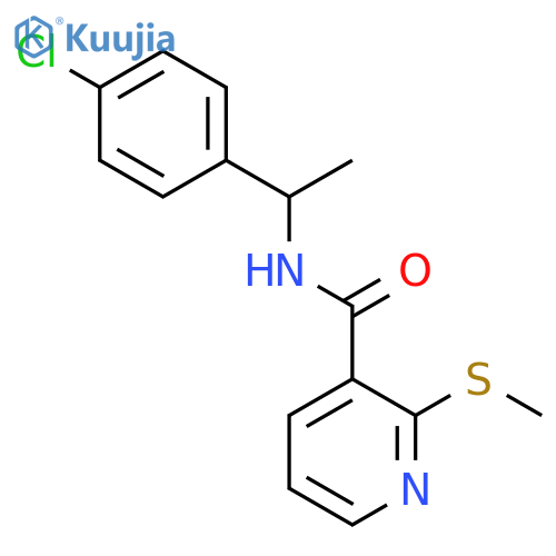 N-1-(4-chlorophenyl)ethyl-2-(methylsulfanyl)pyridine-3-carboxamide structure