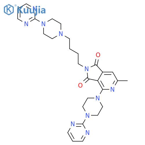 1H-Pyrrolo[3,4-c]pyridine-1,3(2H)-dione,6-methyl-4-[4-(2-pyrimidinyl)-1-piperazinyl]-2-[4-[4-(2-pyrimidinyl)-1-piperazinyl]butyl]- structure