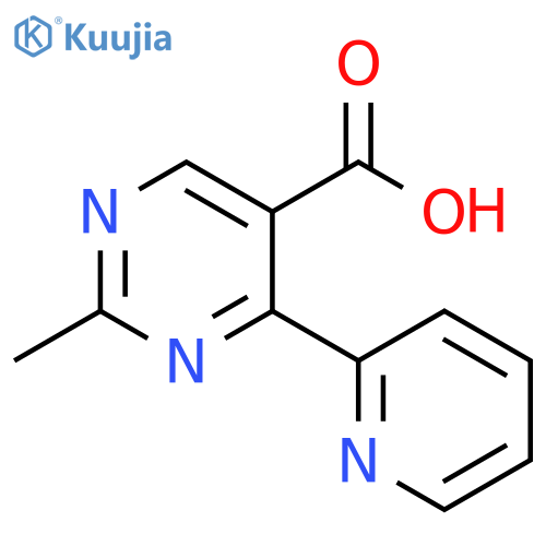 2-Methyl-4-pyridin-2-yl-pyrimidine-5-carboxylic acid structure