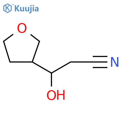 3-Furanpropanenitrile, tetrahydro-β-hydroxy- structure