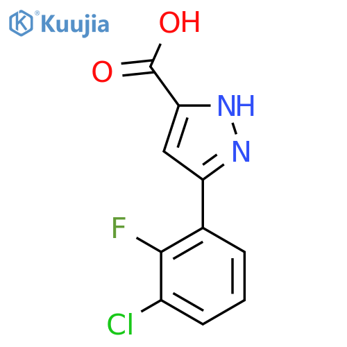 5-(3-chloro-2-fluorophenyl)-1H-pyrazole-3-carboxylic acid structure