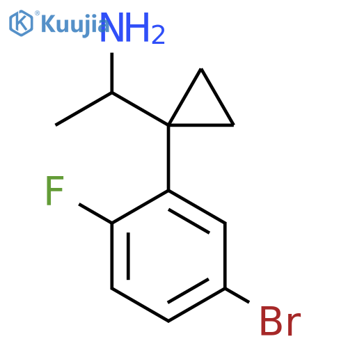 1-1-(5-bromo-2-fluorophenyl)cyclopropylethan-1-amine structure