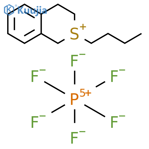 1H-2-Benzothiopyranium, 2-butyl-3,4-dihydro-, hexafluorophosphate(1-) (1:1) structure