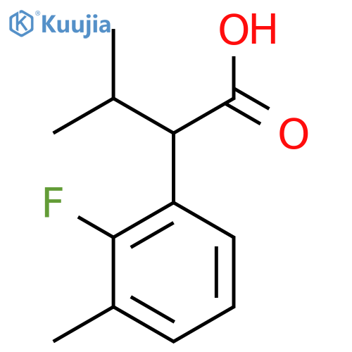 2-(2-fluoro-3-methylphenyl)-3-methylbutanoic acid structure
