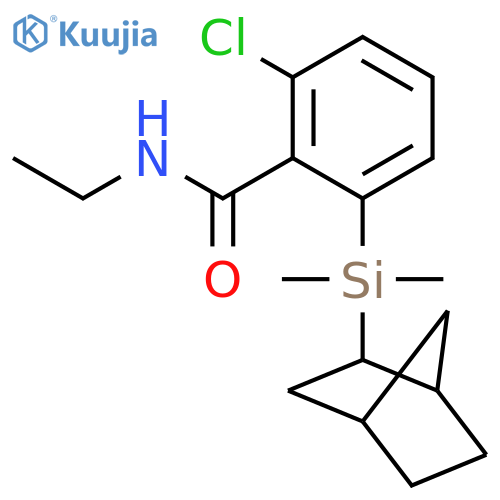 Benzamide, 2-(bicyclo[2.2.1]hept-2-yldimethylsilyl)-6-chloro-N-ethyl- structure