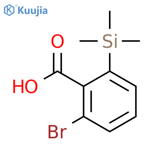 Benzoic acid, 2-bromo-6-(trimethylsilyl)- structure