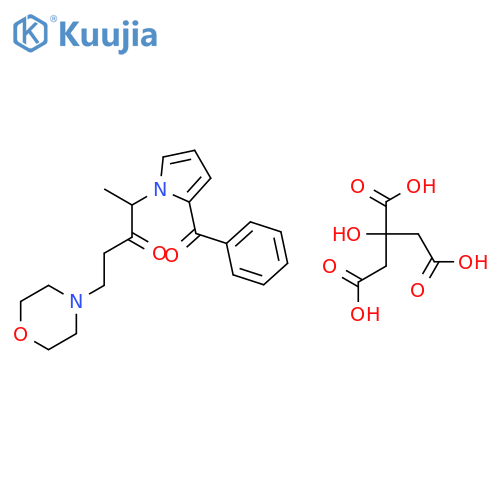 4-(2-benzoyl-1H-pyrrol-1-yl)-1-(morpholin-4-yl)pentan-3-one 2-hydroxypropane-1,2,3-tricarboxylate (1:1) structure