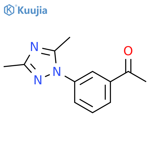 1-3-(dimethyl-1H-1,2,4-triazol-1-yl)phenylethan-1-one structure