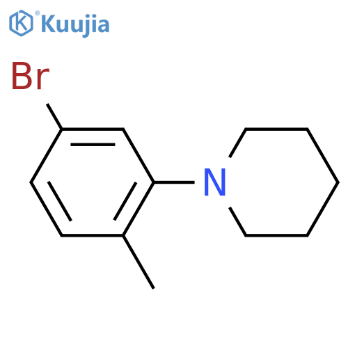 1-(5-Bromo-2-methylphenyl)piperidine structure