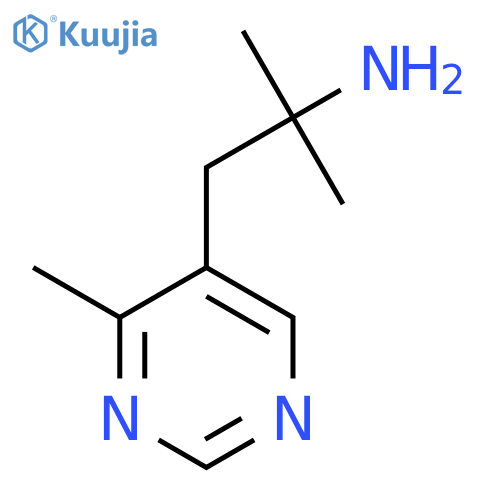 2-methyl-1-(4-methylpyrimidin-5-yl)propan-2-amine structure