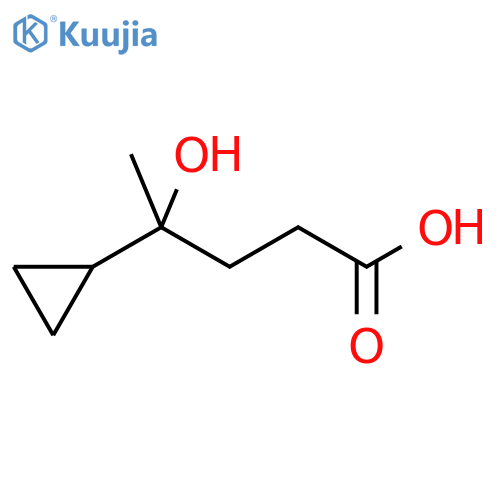 4-cyclopropyl-4-hydroxypentanoic acid structure