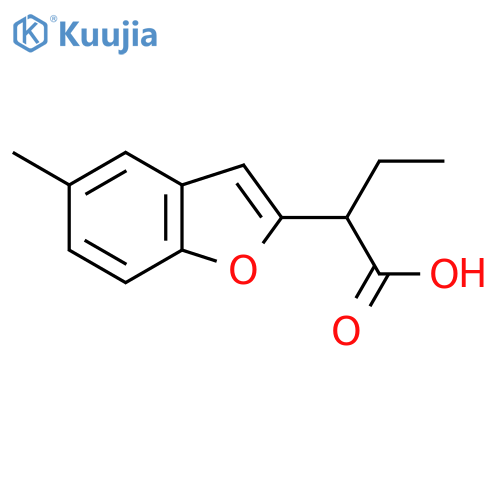 2-(5-methyl-1-benzofuran-2-yl)butanoic acid structure