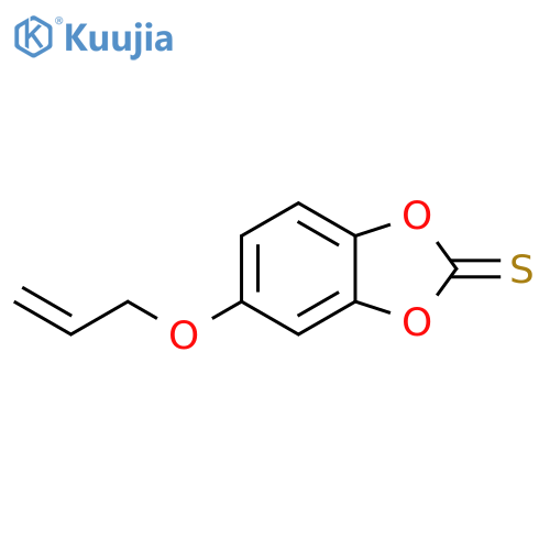1,3-Benzodioxole-2-thione, 5-(2-propenyloxy)- structure
