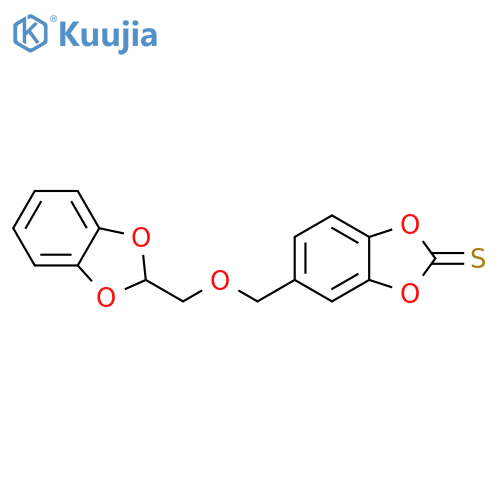 1,3-Benzodioxole-2-thione, 5-(1,3-benzodioxol-2-ylmethoxymethyl)- structure