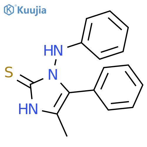 2H-Imidazole-2-thione,1,3-dihydro-4-methyl-5-phenyl-1-(phenylamino)- structure