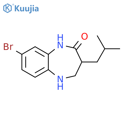 8-bromo-3-(2-methylpropyl)-2,3,4,5-tetrahydro-1H-1,5-benzodiazepin-2-one structure