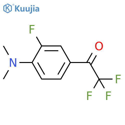 1-4-(dimethylamino)-3-fluorophenyl-2,2,2-trifluoroethan-1-one structure