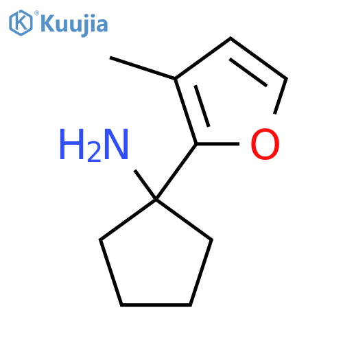 1-(3-methylfuran-2-yl)cyclopentan-1-amine structure