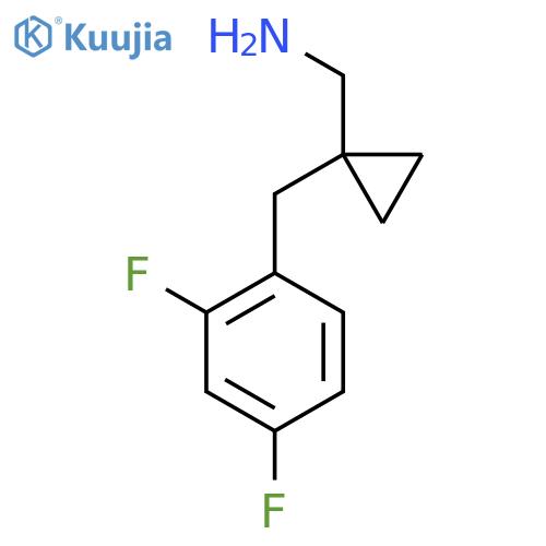 {1-(2,4-difluorophenyl)methylcyclopropyl}methanamine structure