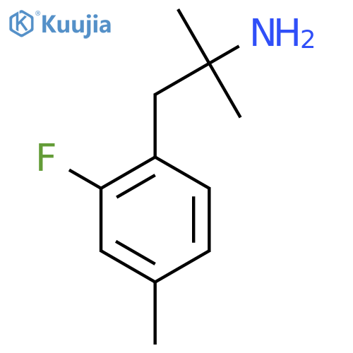 1-(2-fluoro-4-methylphenyl)-2-methylpropan-2-amine structure
