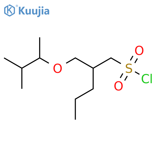 2-{(3-methylbutan-2-yl)oxymethyl}pentane-1-sulfonyl chloride structure