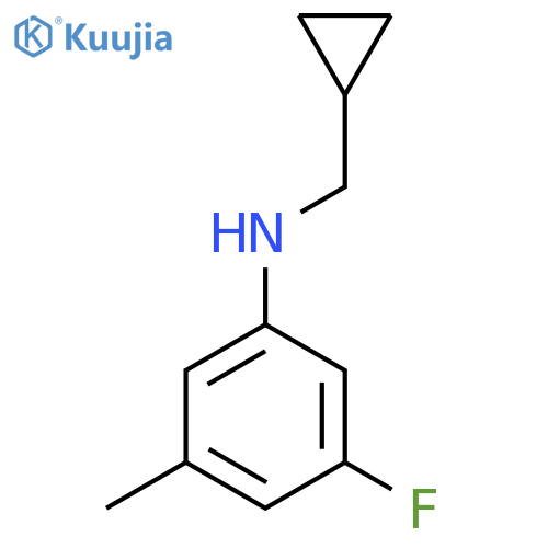 N-(Cyclopropylmethyl)-3-fluoro-5-methylaniline structure