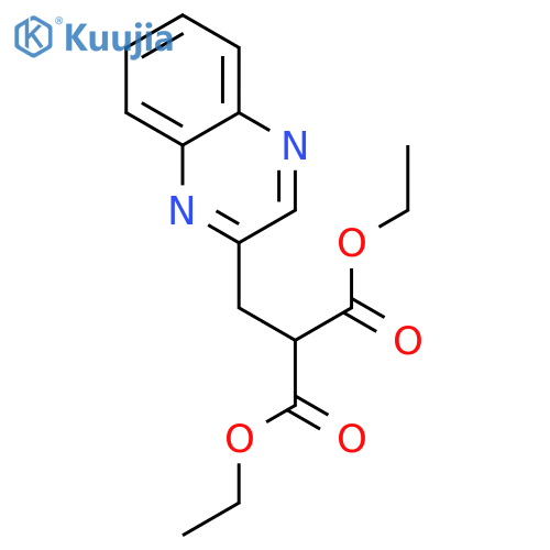 Propanedioic acid,2-(2-quinoxalinylmethyl)-, 1,3-diethyl ester structure