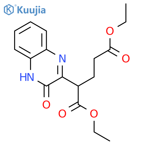 Pentanedioic acid,2-(3,4-dihydro-3-oxo-2-quinoxalinyl)-, 1,5-diethyl ester structure