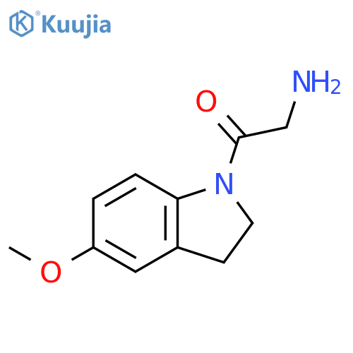 2-Amino-1-(5-methoxy-2,3-dihydro-indol-1-yl)-ethanone structure