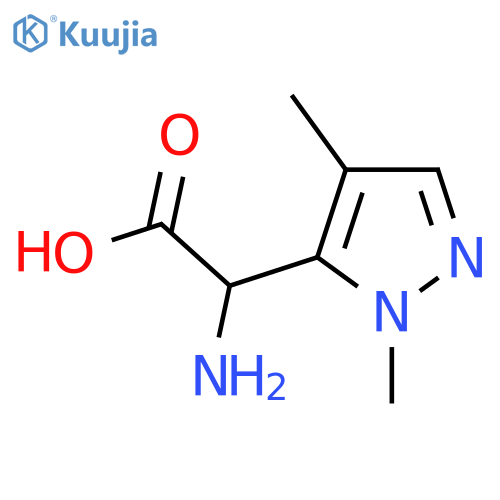 2-amino-2-(1,4-dimethyl-1H-pyrazol-5-yl)acetic acid structure