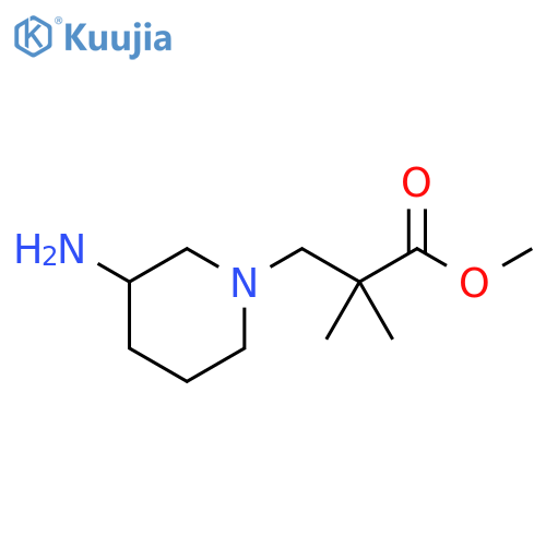 1-Piperidinepropanoic acid, 3-amino-α,α-dimethyl-, methyl ester structure
