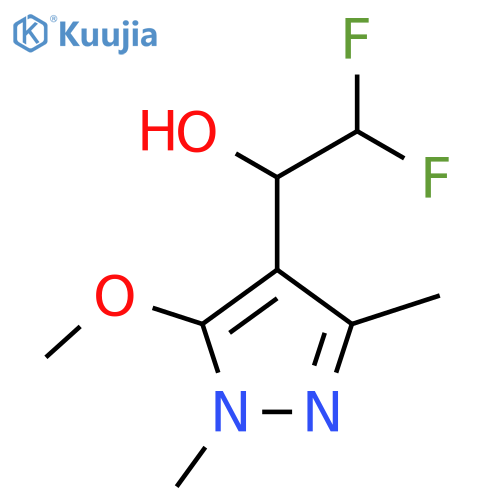 2,2-difluoro-1-(5-methoxy-1,3-dimethyl-1H-pyrazol-4-yl)ethan-1-ol structure