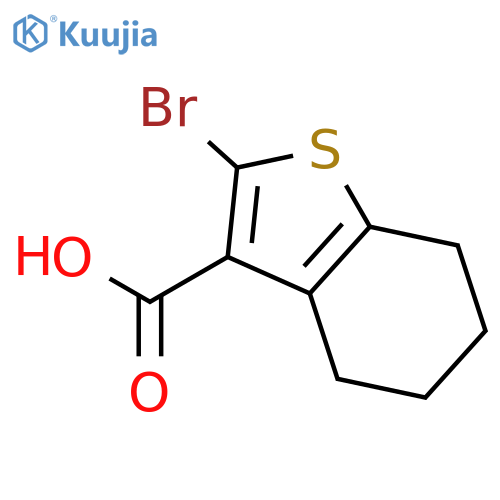 2-bromo-4,5,6,7-tetrahydro-1-benzothiophene-3-carboxylic acid structure