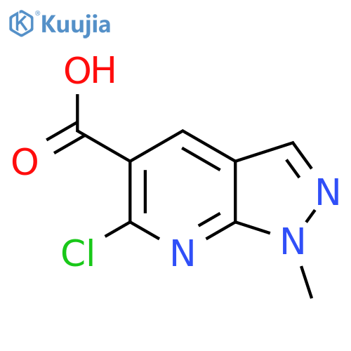 6-chloro-1-methyl-1H-pyrazolo3,4-bpyridine-5-carboxylic acid structure