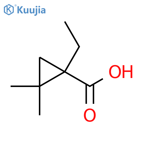 1-ethyl-2,2-dimethylcyclopropane-1-carboxylic acid structure