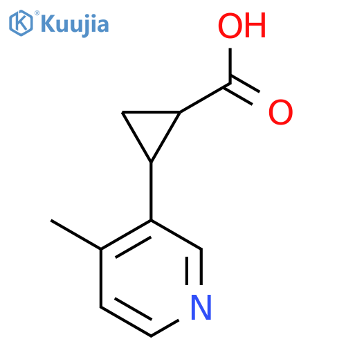 2-(4-methylpyridin-3-yl)cyclopropane-1-carboxylic acid structure