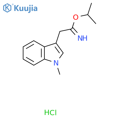 isopropyl 2-(1-methyl-1H-indol-3-yl)acetimidate hydrochloride structure